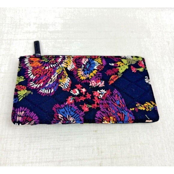 Vera Bradley Essential Messenger Bag & Ultimate Card Case Midnight Wildflowers - Picture 14 of 16